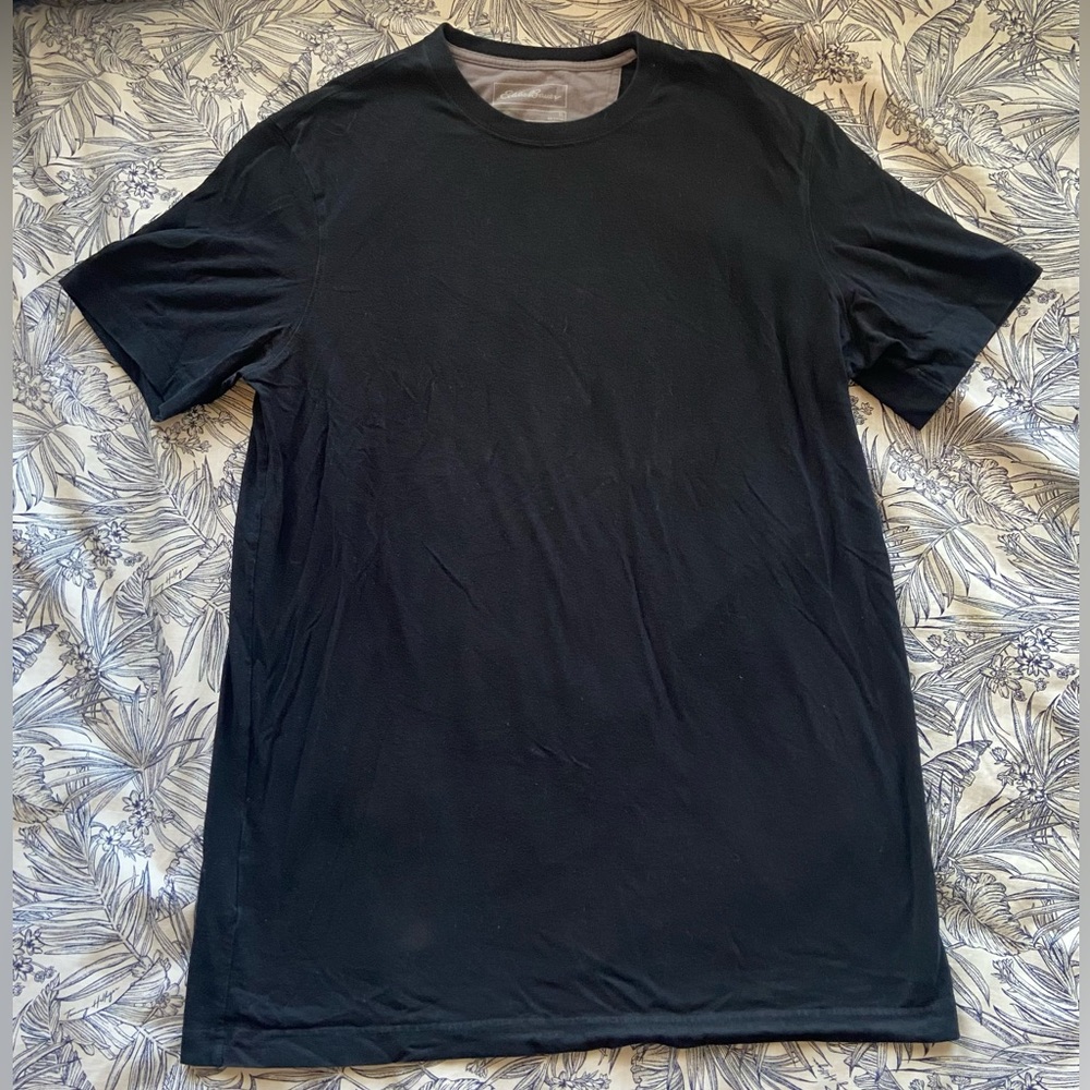 Eddie Bauer Classic Black Short Sleeve Tee - Large Tall